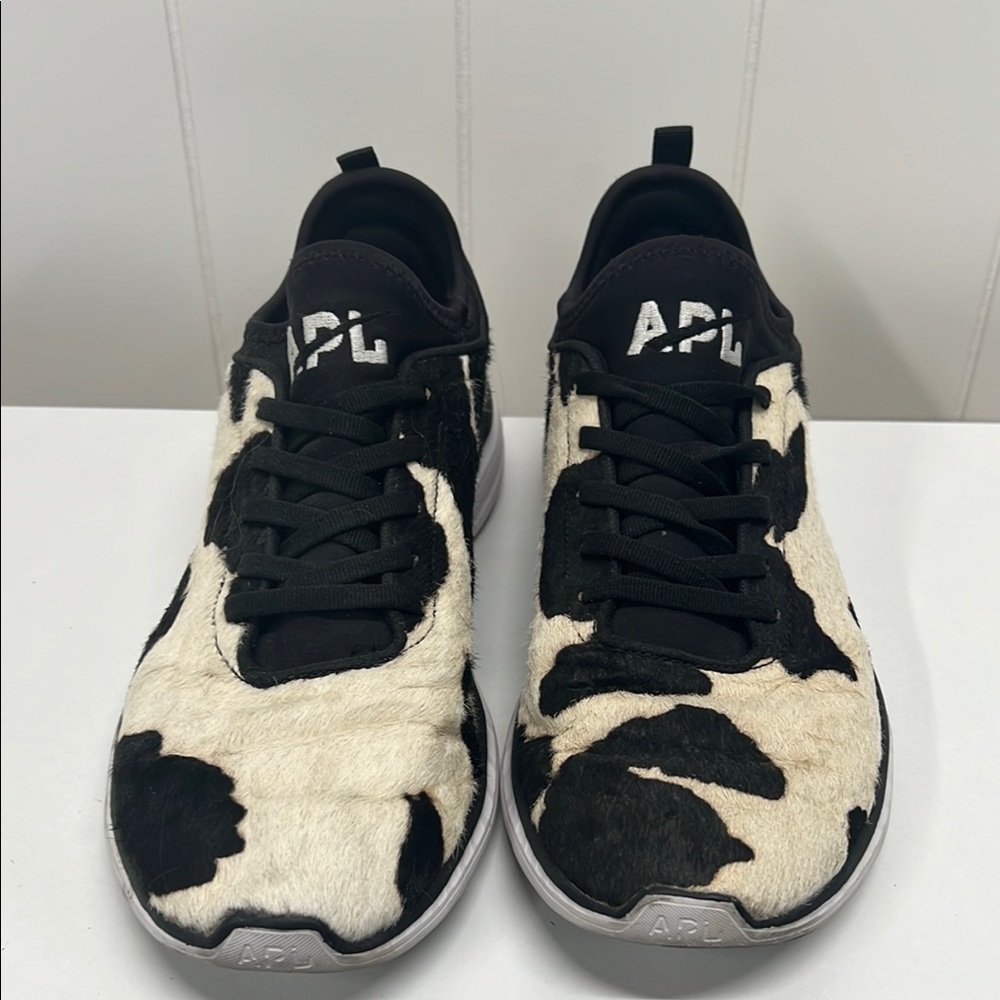 APL Phantom Cow Print Black and White Sneakers